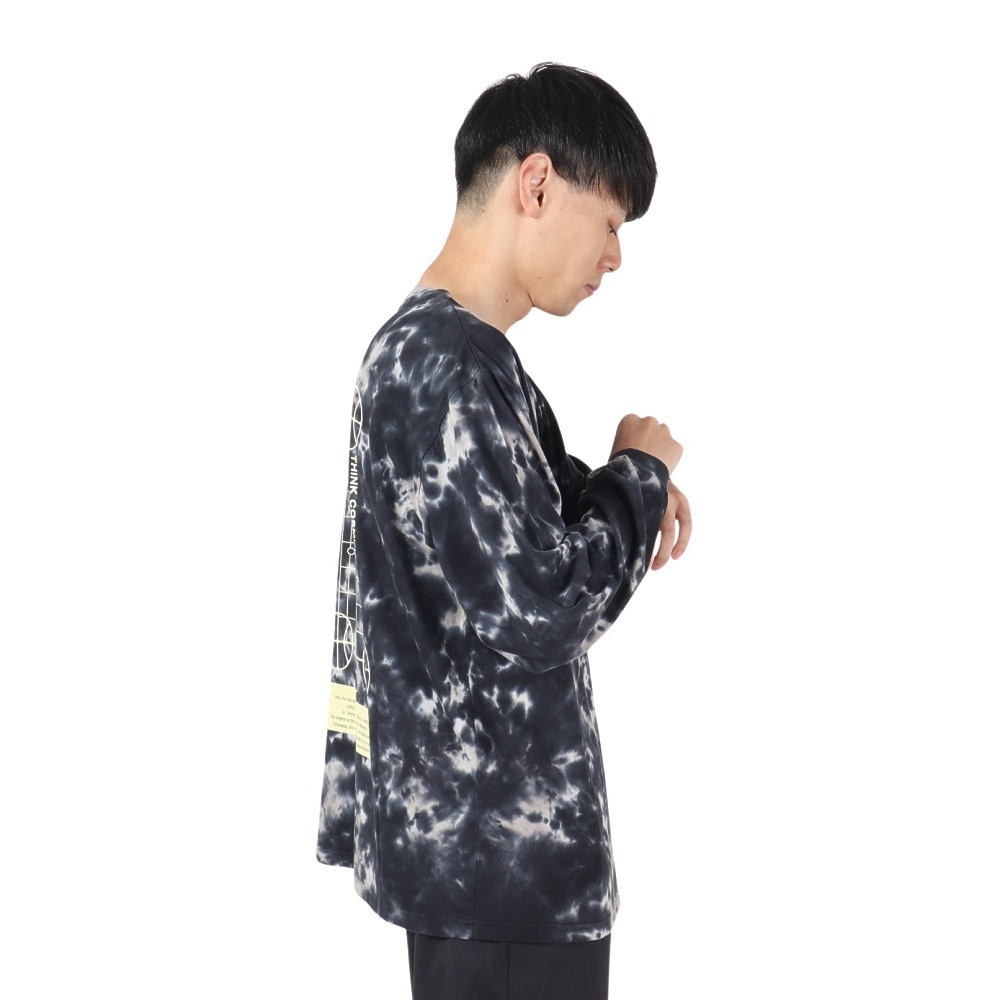 アクター（AKTR）（メンズ）バスケットボールウェア ATOM×AKTR COTTON 長袖Tシャツ 124-054005 BK