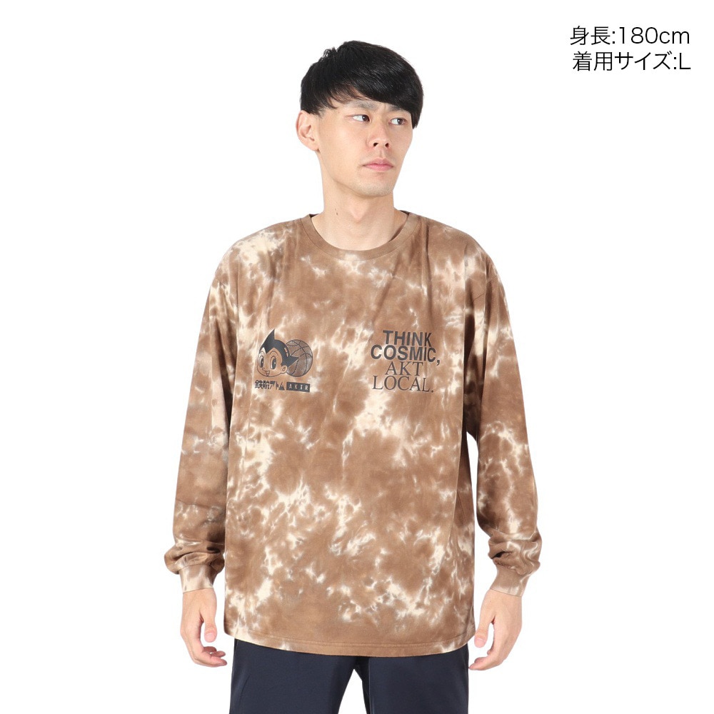 アクター（AKTR）（メンズ）バスケットボールウェア ATOM×AKTR COTTON 長袖Tシャツ 124-054005 BR