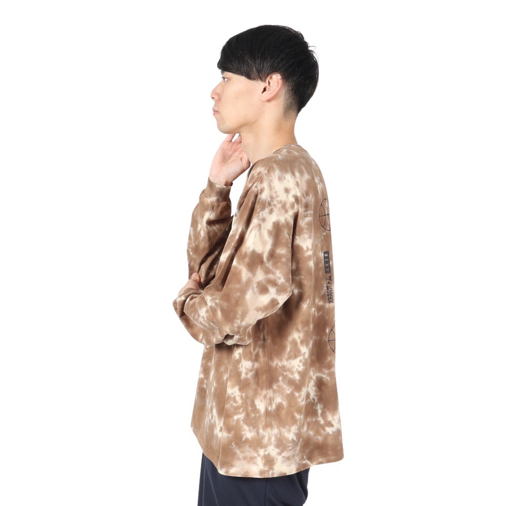 アクター（AKTR）（メンズ）バスケットボールウェア ATOM×AKTR COTTON 長袖Tシャツ 124-054005 BR