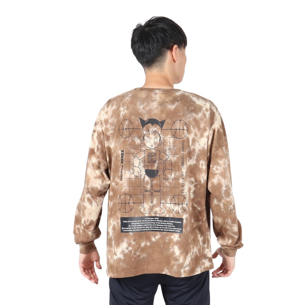 アクター（AKTR）（メンズ）バスケットボールウェア ATOM×AKTR COTTON 長袖Tシャツ 124-054005 BR