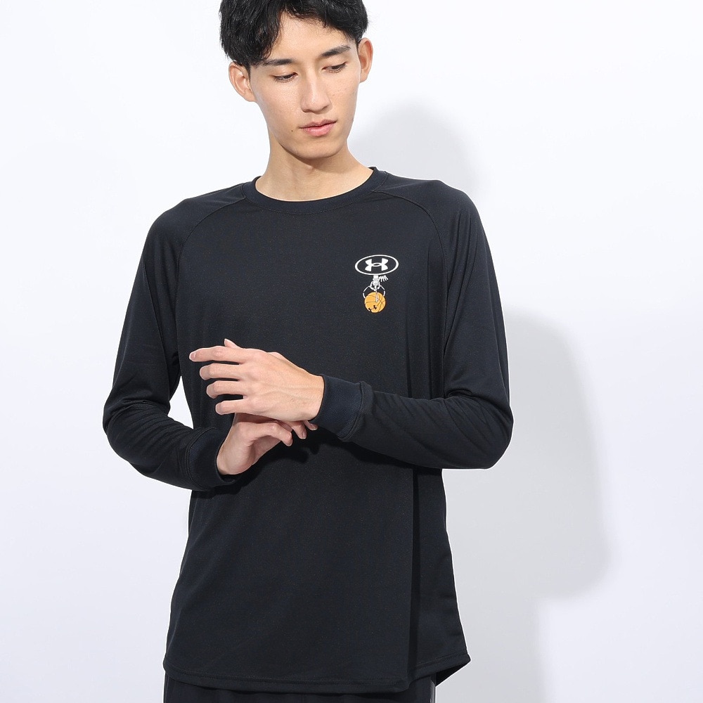 アンダーアーマー（UNDER ARMOUR）（メンズ）バスケットボールウェア テック グラフィック ロングスリーブ Tシャツ 1388344 001