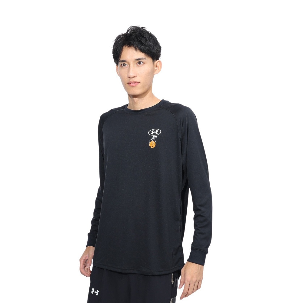 アンダーアーマー（UNDER ARMOUR）（メンズ）バスケットボールウェア テック グラフィック ロングスリーブ Tシャツ 1388344 001