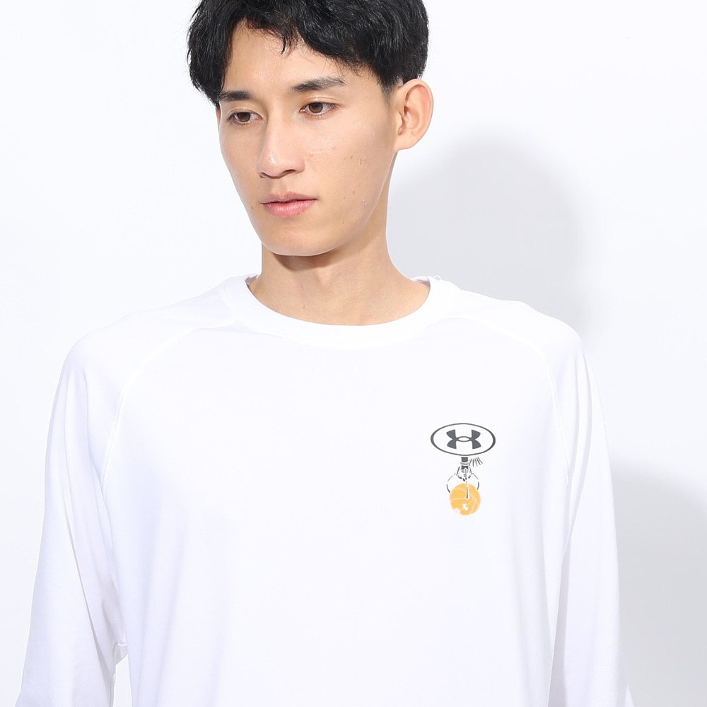 アンダーアーマー（UNDER ARMOUR）（メンズ）バスケットボールウェア テック グラフィック ロングスリーブ Tシャツ 1388344 100