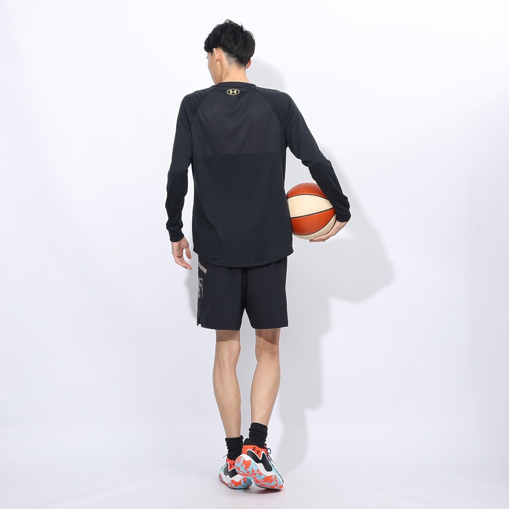 アンダーアーマー（UNDER ARMOUR）（メンズ）バスケットボールウェア テック ロゴ ロングスリーブ Tシャツ 1388345 001