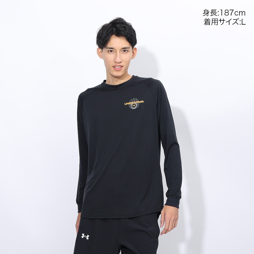 アンダーアーマー（UNDER ARMOUR）（メンズ）バスケットボールウェア テック ロゴ ロングスリーブ Tシャツ 1388345 001