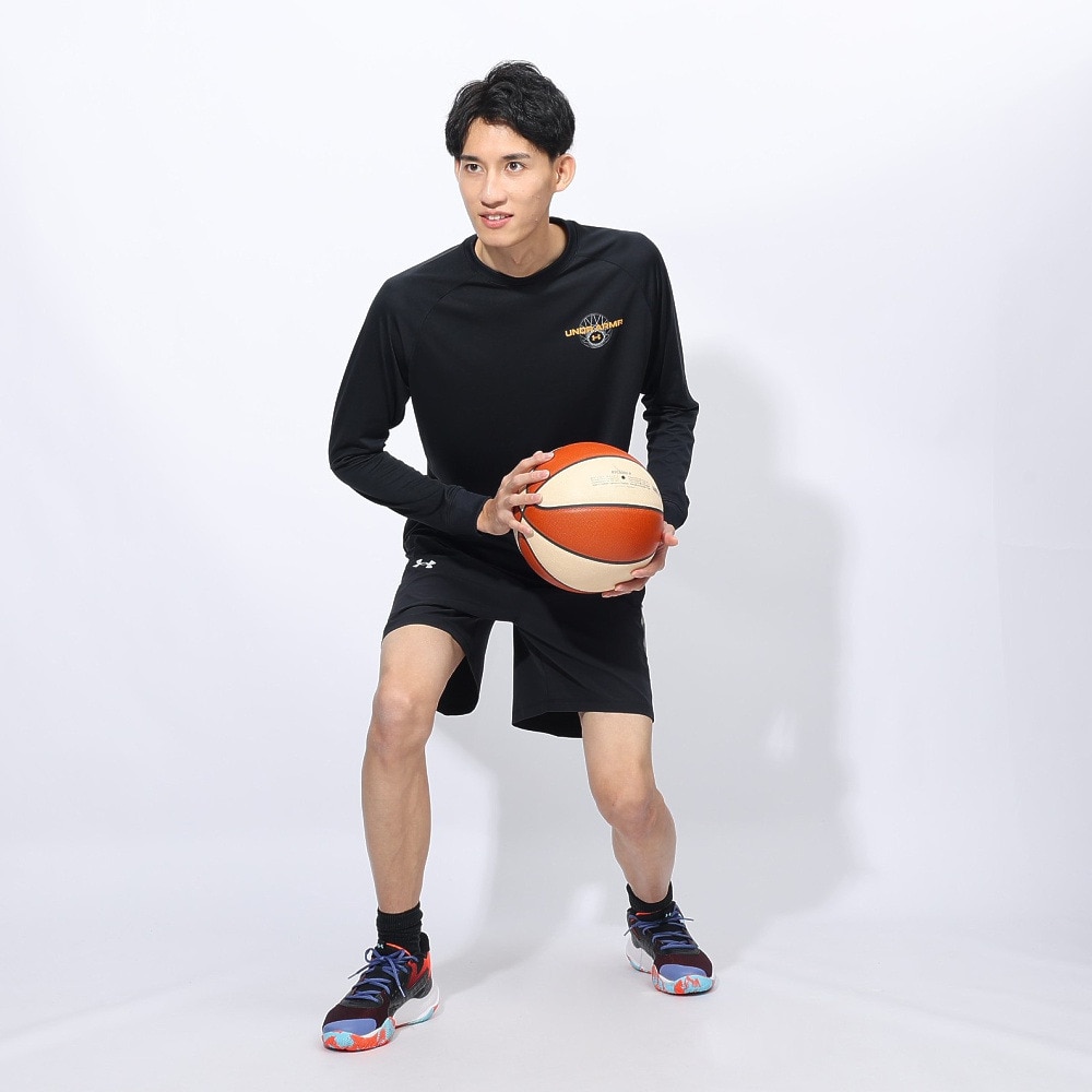 アンダーアーマー（UNDER ARMOUR）（メンズ）バスケットボールウェア テック ロゴ ロングスリーブ Tシャツ 1388345 001