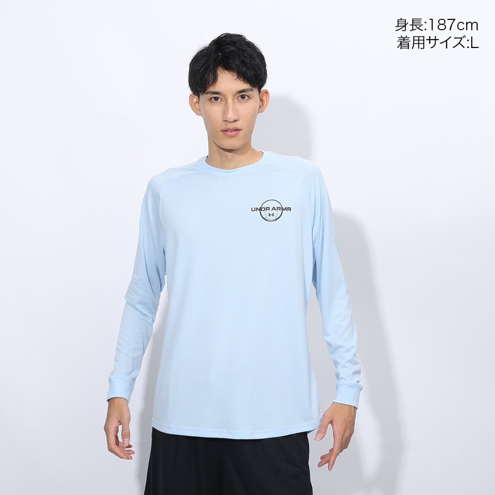 アンダーアーマー（UNDER ARMOUR）（メンズ）バスケットボールウェア テック ロゴ ロングスリーブ Tシャツ 1388345 464