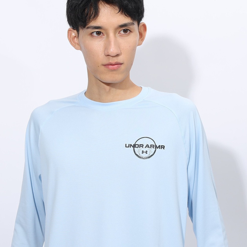 アンダーアーマー（UNDER ARMOUR）（メンズ）バスケットボールウェア テック ロゴ ロングスリーブ Tシャツ 1388345 464