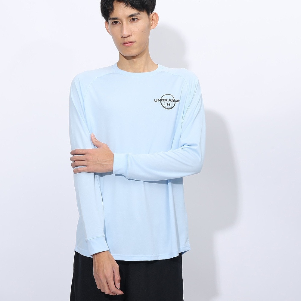 アンダーアーマー（UNDER ARMOUR）（メンズ）バスケットボールウェア テック ロゴ ロングスリーブ Tシャツ 1388345 464
