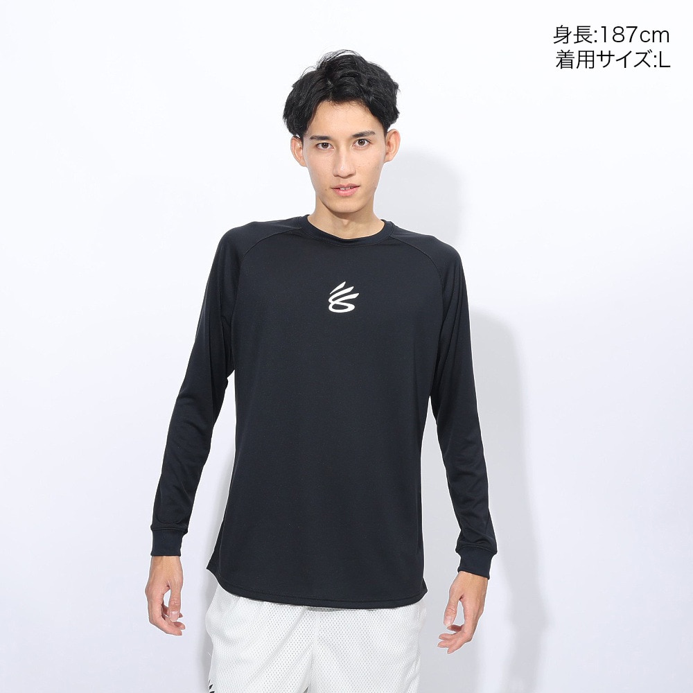 アンダーアーマー（UNDER ARMOUR）（メンズ）バスケットボールウェア カリー テック ロゴ ロングスリーブ Tシャツ 1388347 001