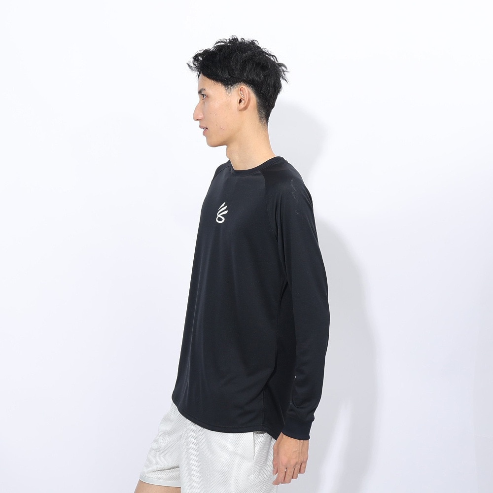 アンダーアーマー（UNDER ARMOUR）（メンズ）バスケットボールウェア カリー テック ロゴ ロングスリーブ Tシャツ 1388347 001