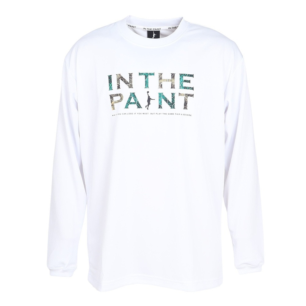 インザペイント（IN THE PAINT）（メンズ、レディース）バスケットボールウェア 長袖Tシャツ ITP24404WHT