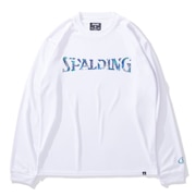 (メンズ、レディース)バスケットボールウェア 長袖 Tシャツ ジオメトリック ロゴ SMT24107WH