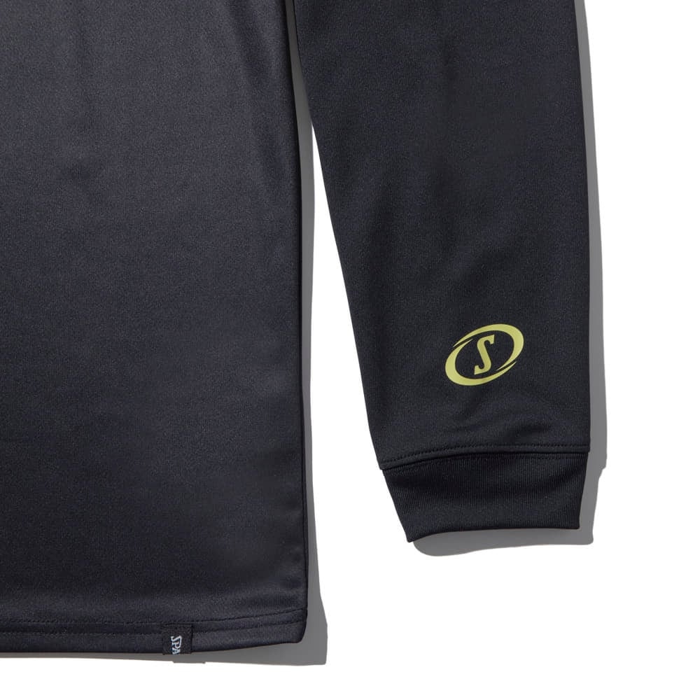 スポルディング（SPALDING）（メンズ、レディース）バスケットボールウェア 長袖 Tシャツ ポルカドット カモ ボールプリント SMT24110BK