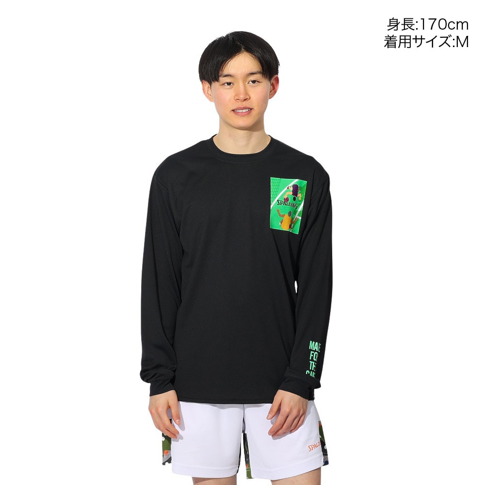 スポルディング（SPALDING）（メンズ、レディース）バスケットボールウェア 長袖 Tシャツ ワン オン ワン SMT24114BK