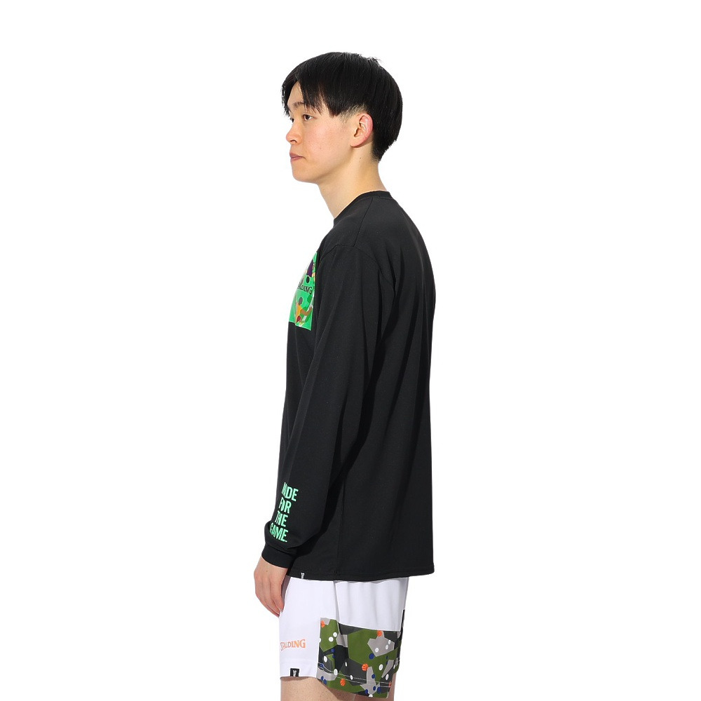 スポルディング（SPALDING）（メンズ、レディース）バスケットボールウェア 長袖 Tシャツ ワン オン ワン SMT24114BK