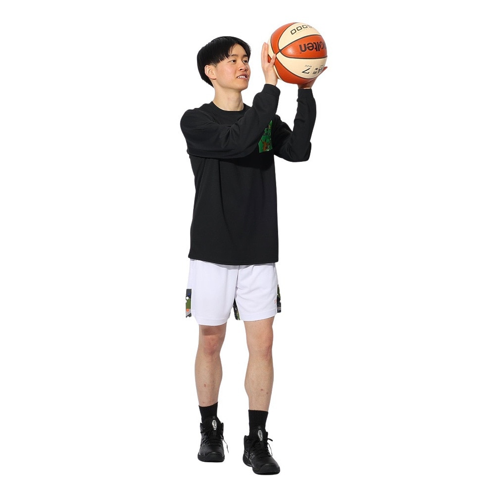 スポルディング（SPALDING）（メンズ、レディース）バスケットボールウェア 長袖 Tシャツ ワン オン ワン SMT24114BK