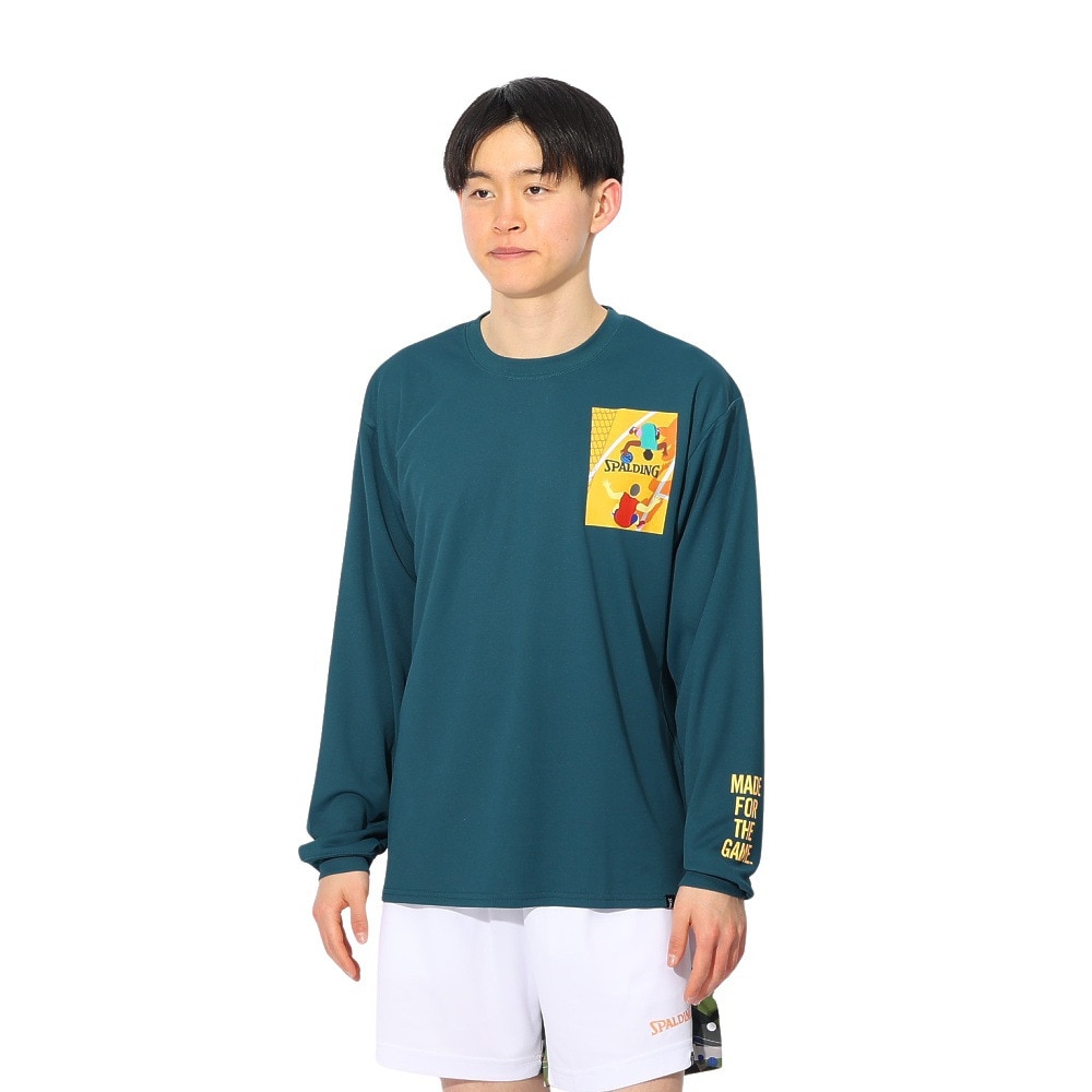 スポルディング（SPALDING）（メンズ、レディース）バスケットボールウェア 長袖 Tシャツ ワン オン ワン SMT24114SP