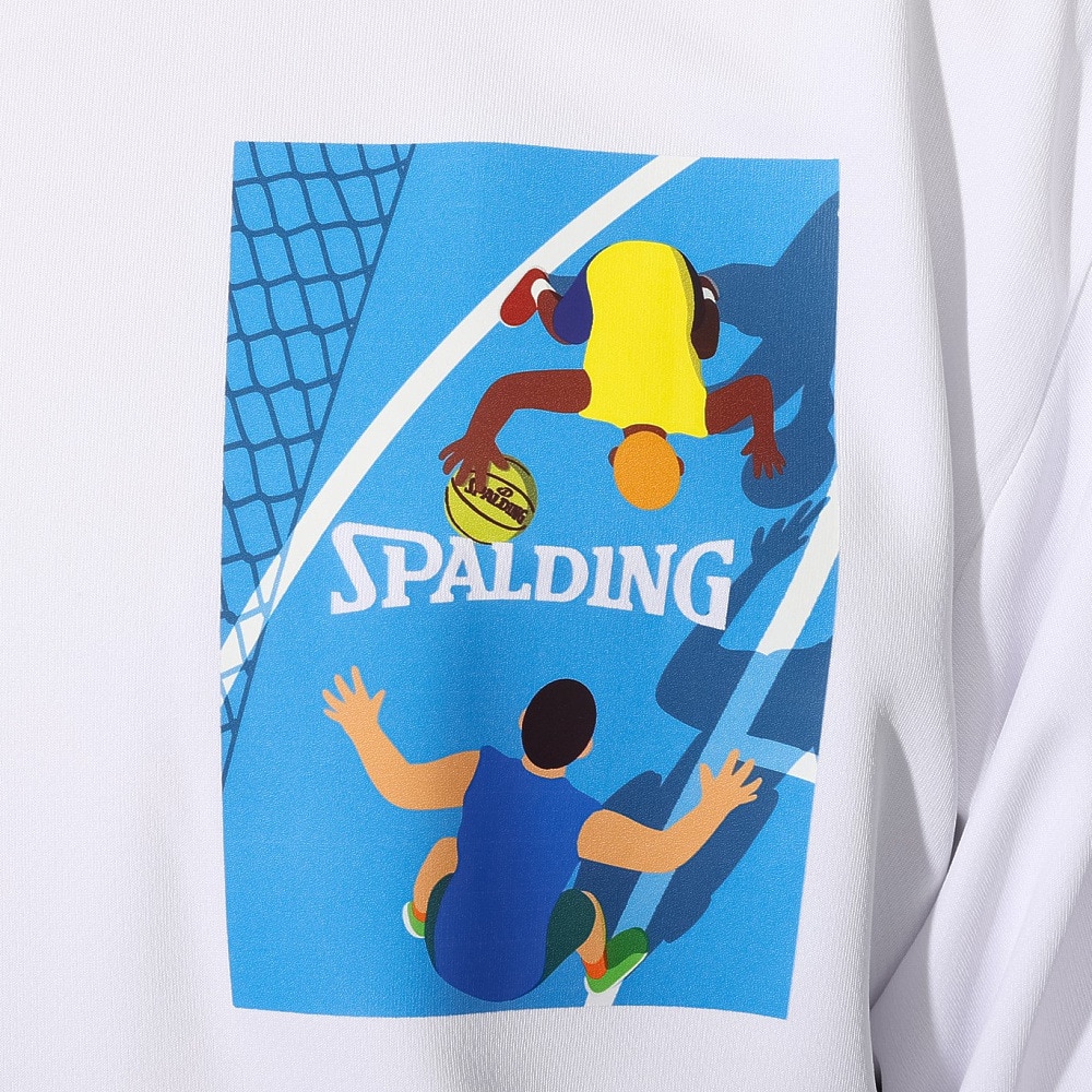 スポルディング（SPALDING）（メンズ、レディース）バスケットボールウェア 長袖 Tシャツ ワン オン ワン SMT24114WH