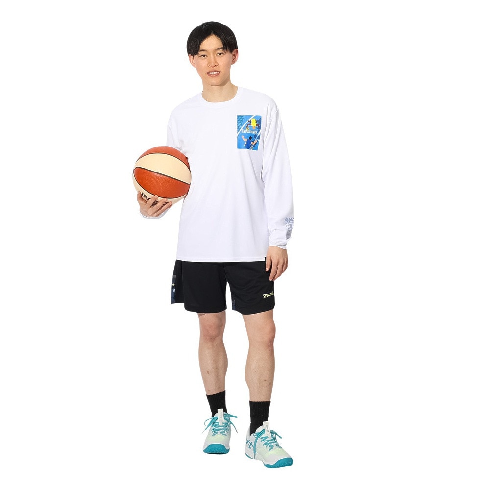 スポルディング（SPALDING）（メンズ、レディース）バスケットボールウェア 長袖 Tシャツ ワン オン ワン SMT24114WH
