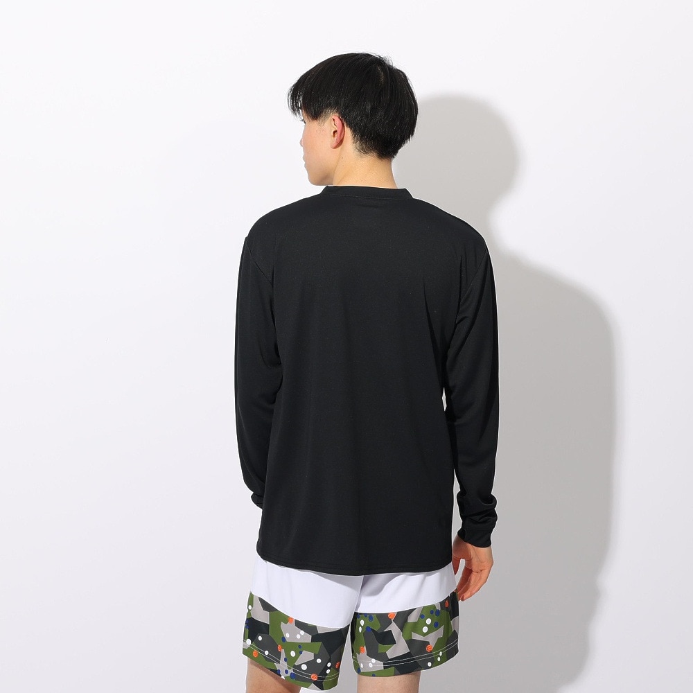 スポルディング（SPALDING）（メンズ、レディース）バスケットボールウェア 長袖 Tシャツ スポンジ・ボブ イエロー SMT24139SBK