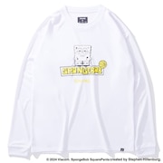 (メンズ、レディース)バスケットボールウェア 長袖 Tシャツ スポンジ・ボブ イエロー SMT24139S