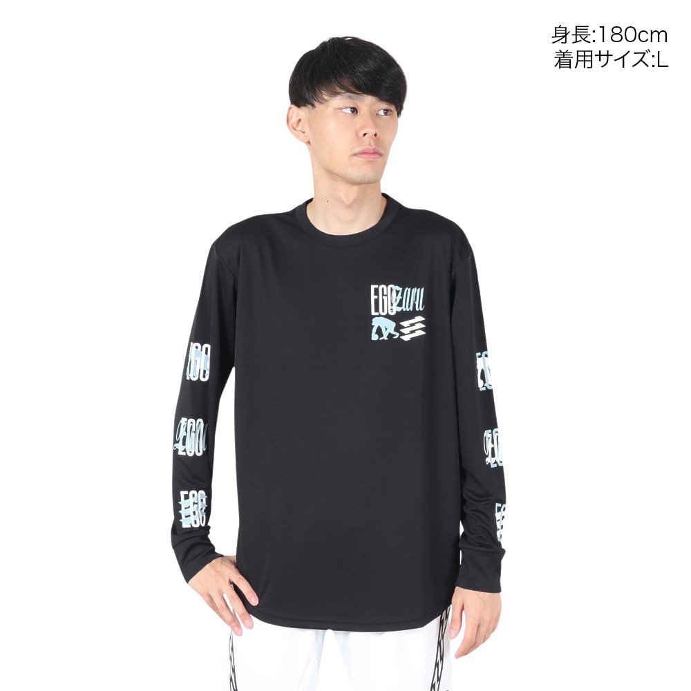 エゴザル（EGOZARU）（メンズ）バスケットボールウェア クロッシングロゴ ロングスリーブTシャツ EZFW24ULS010C001