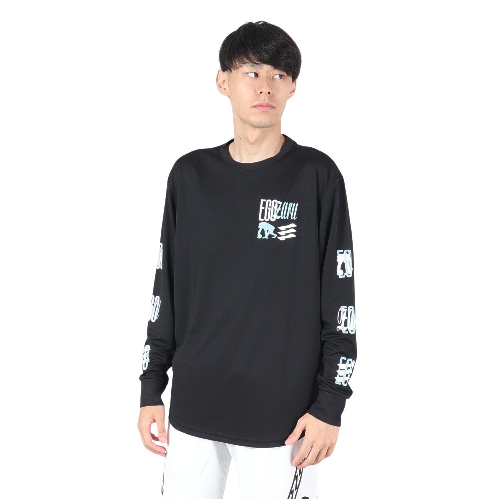 エゴザル（EGOZARU）（メンズ）バスケットボールウェア クロッシングロゴ ロングスリーブTシャツ EZFW24ULS010C001