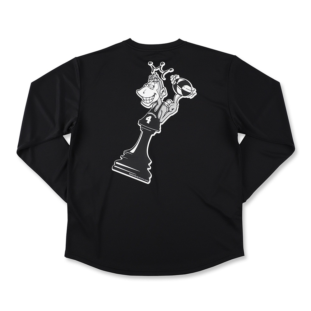 エゴザル（EGOZARU）（メンズ）バスケットボールウェア チェックメイト ロングスリーブ Tシャツ EZFW24ULS014C001