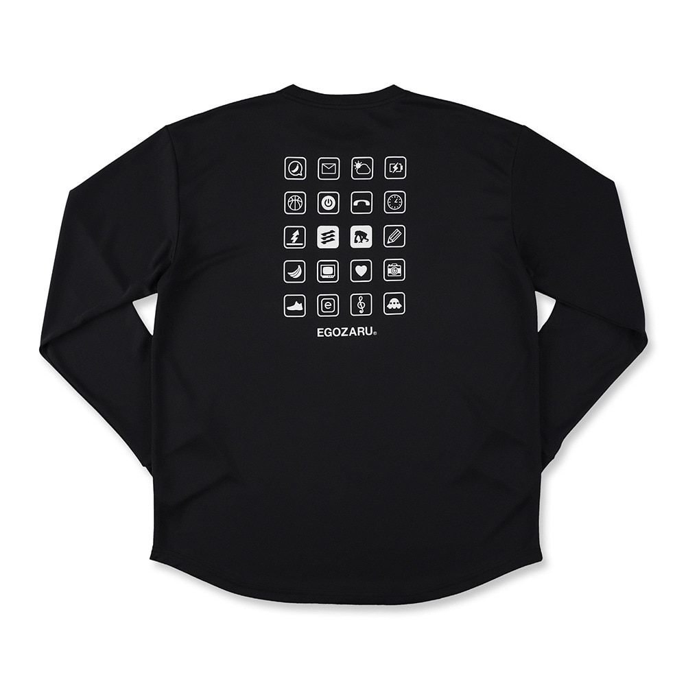 エゴザル（EGOZARU）（メンズ）バスケットボールウェア APPアイコン ロングスリーブ Tシャツ EZFW24ULS015C001