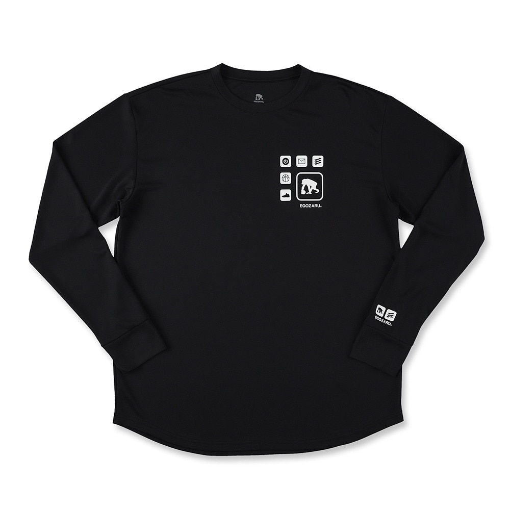 エゴザル（EGOZARU）（メンズ）バスケットボールウェア APPアイコン ロングスリーブ Tシャツ EZFW24ULS015C001