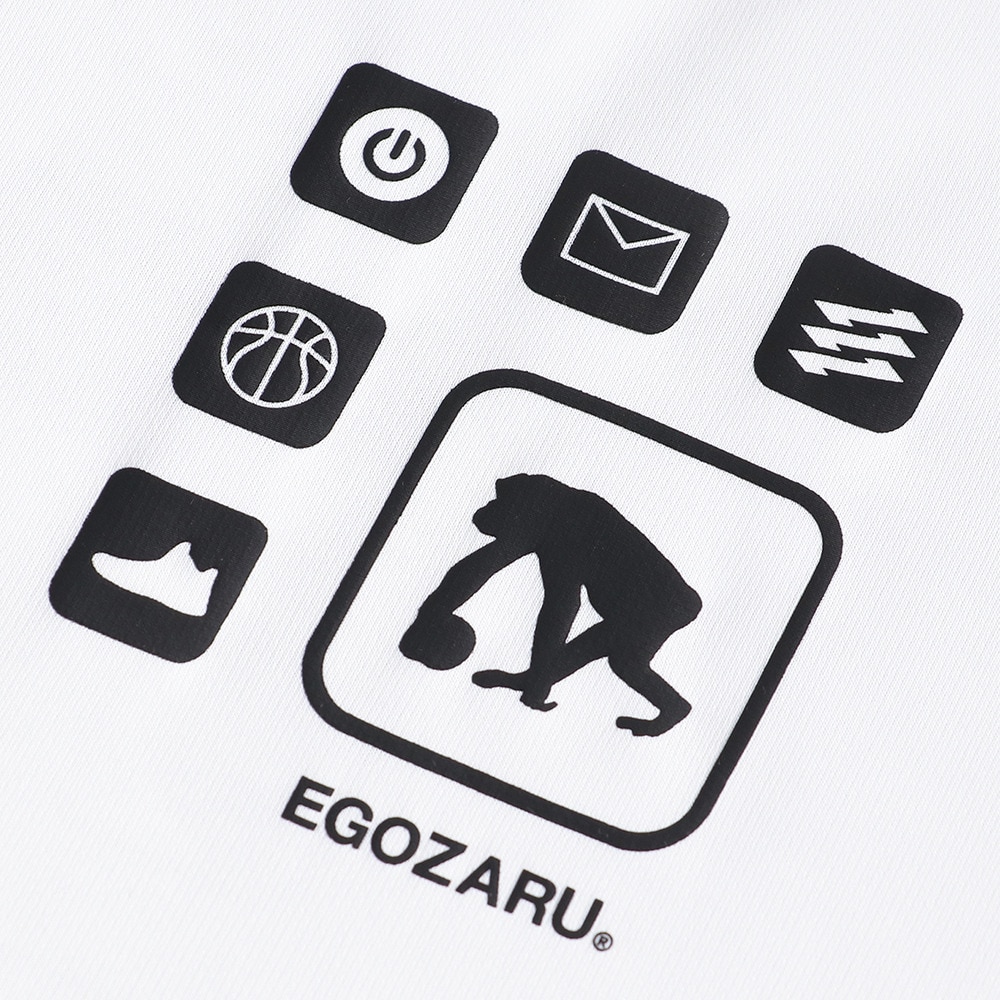 エゴザル（EGOZARU）（メンズ）バスケットボールウェア APPアイコン ロングスリーブ Tシャツ EZFW24ULS015C002