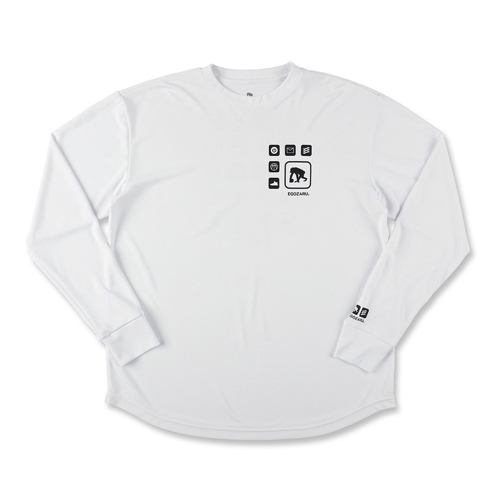 エゴザル（EGOZARU）（メンズ）バスケットボールウェア APPアイコン ロングスリーブ Tシャツ EZFW24ULS015C002