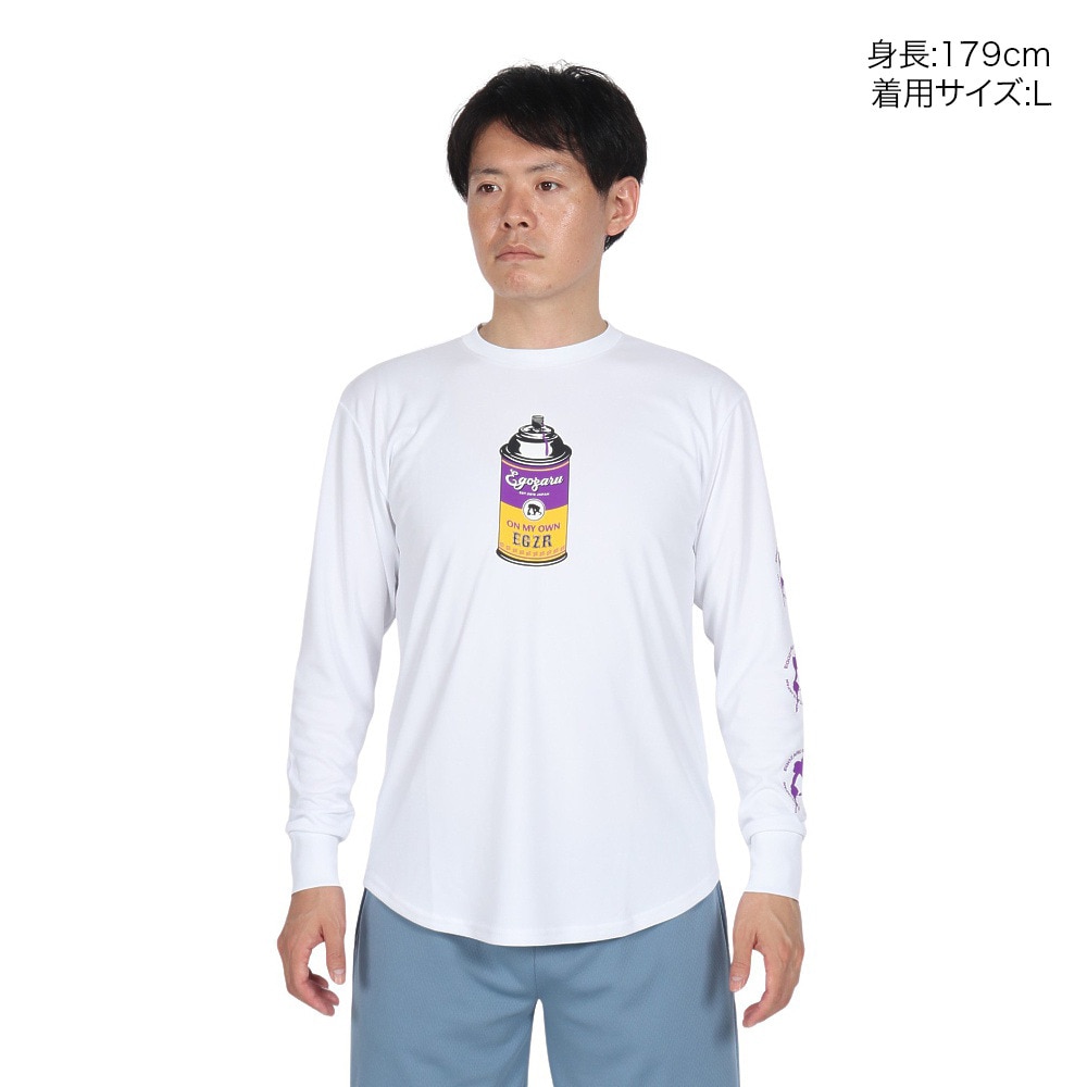 エゴザル（EGOZARU）（メンズ）バスケットボールウェア スプレーマーキング ロングスリーブTシャツ EZFW24ULS021C002