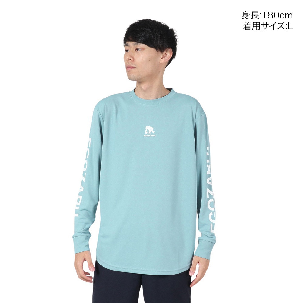 エゴザル（EGOZARU）（メンズ、レディース）バスケットボールウェア スリーブロゴ ロングスリーブTシャツ EZLT-F2206C034