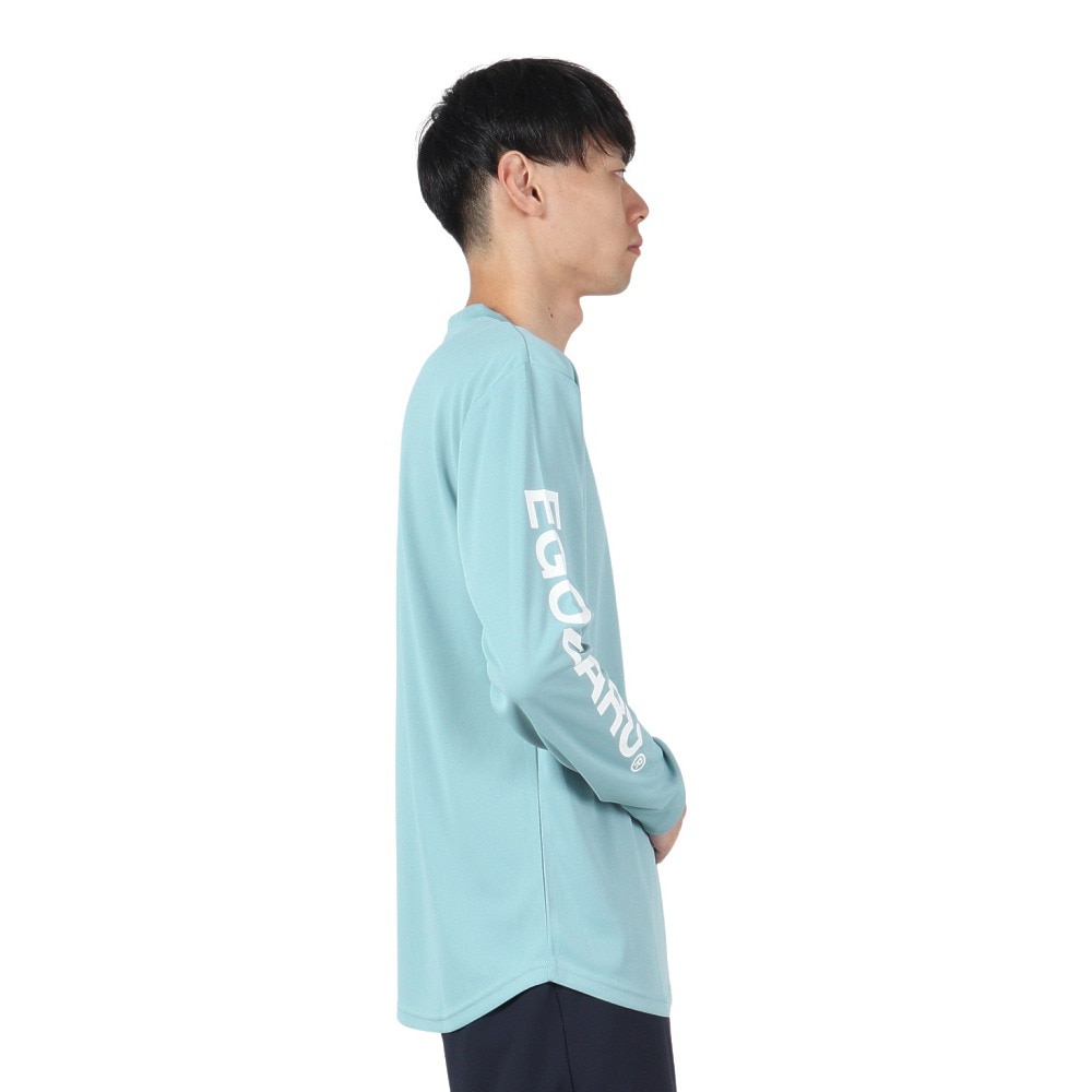 エゴザル（EGOZARU）（メンズ、レディース）バスケットボールウェア スリーブロゴ ロングスリーブTシャツ EZLT-F2206C034