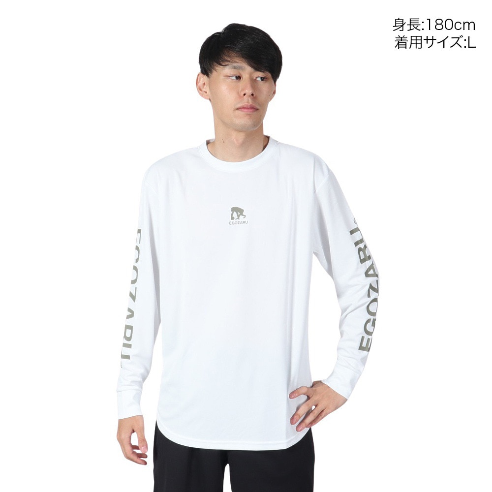 エゴザル（EGOZARU）（メンズ、レディース）バスケットボールウェア スリーブロゴ ロングスリーブTシャツ EZLT-F2206C039