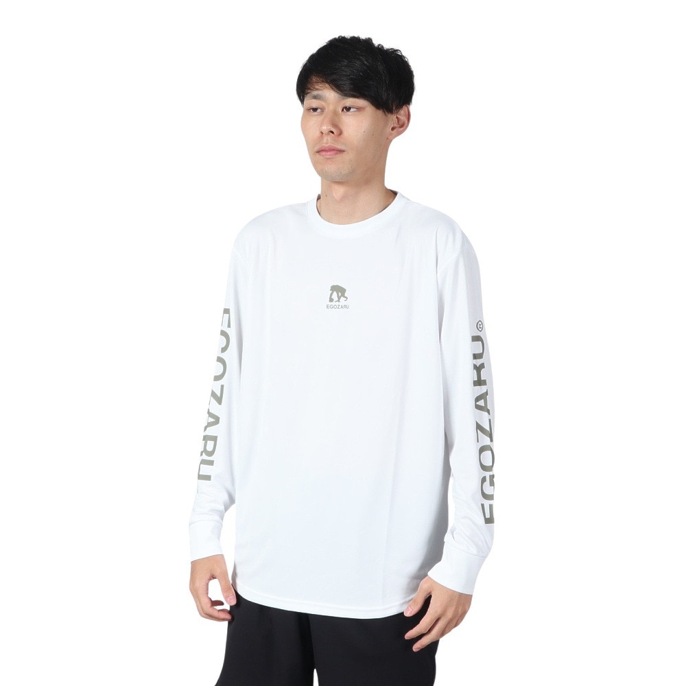 エゴザル（EGOZARU）（メンズ、レディース）バスケットボールウェア スリーブロゴ ロングスリーブTシャツ EZLT-F2206C039