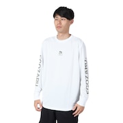(メンズ、レディース)バスケットボールウェア スリーブロゴ ロングスリーブTシャツ EZLT-F2206C03