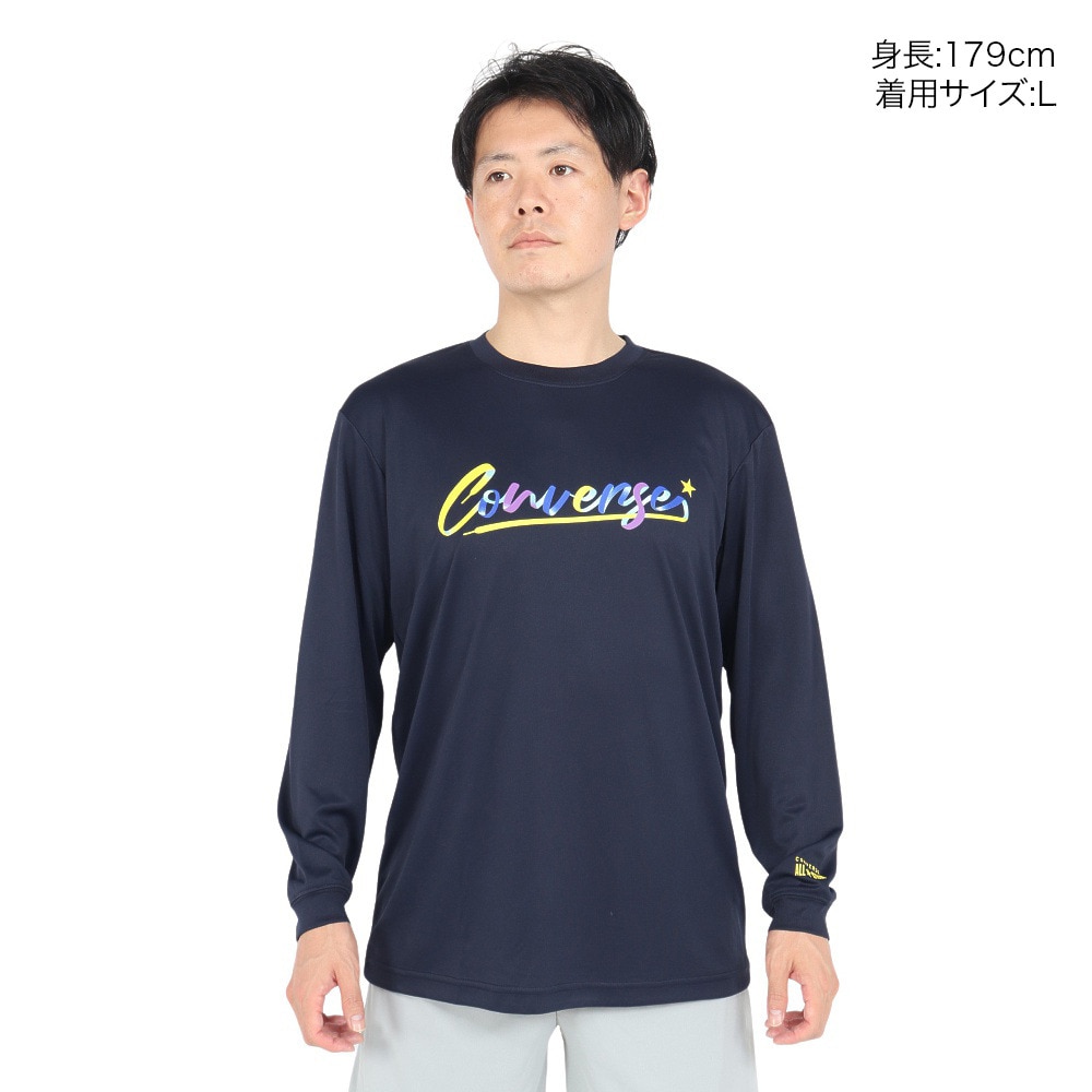 コンバース（CONVERSE）（メンズ）バスケットボールウェア プリントロングスリーブシャツ CB242359L-2900