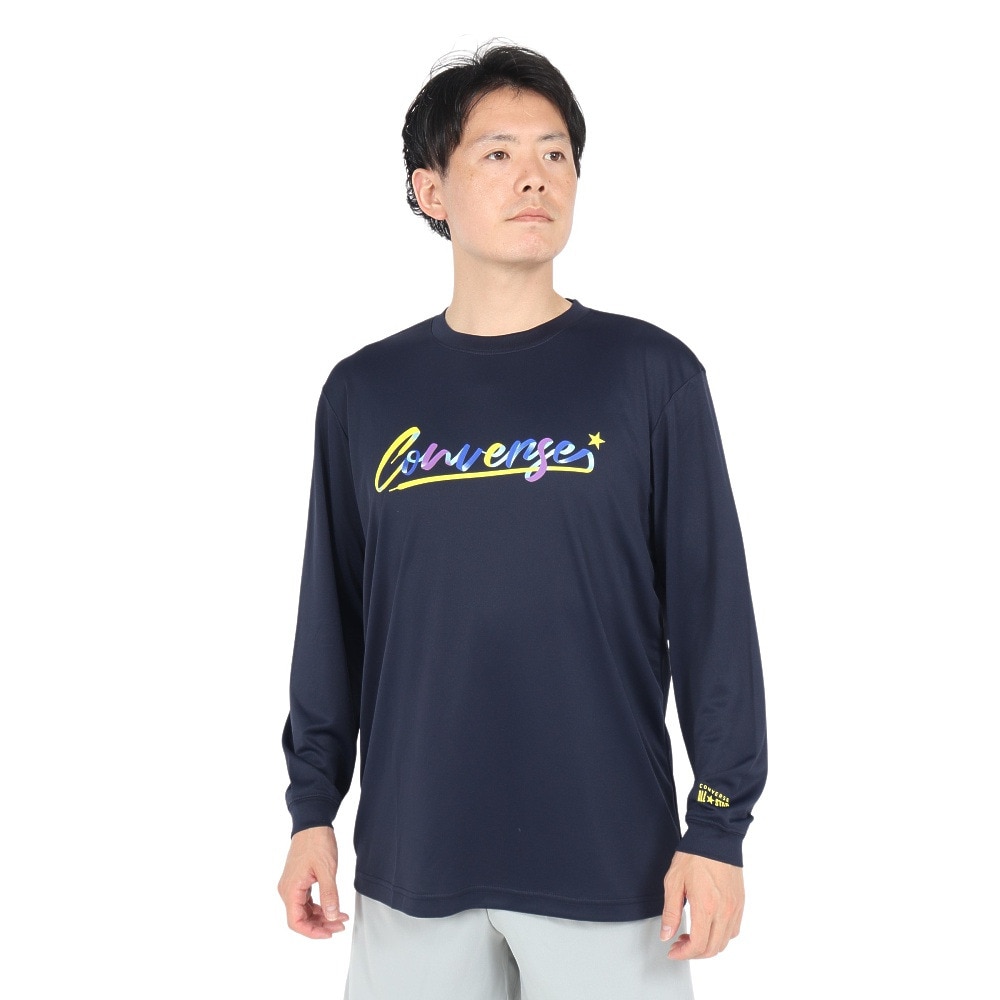 コンバース（CONVERSE）（メンズ）バスケットボールウェア プリントロングスリーブシャツ CB242359L-2900
