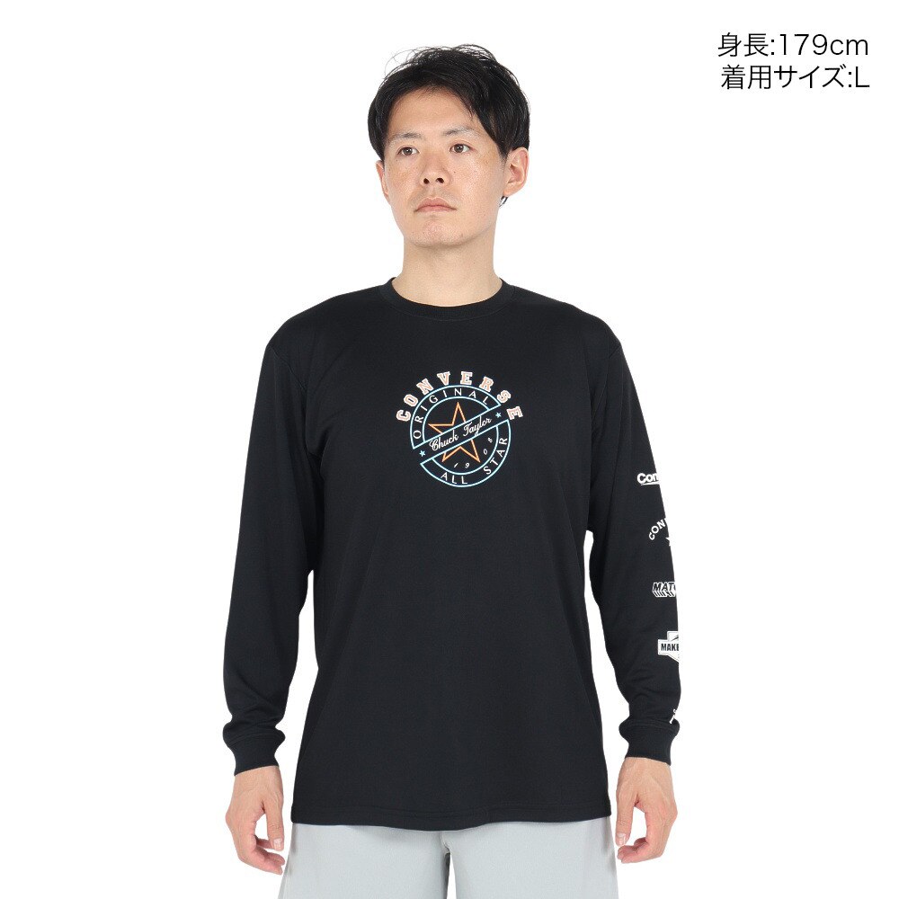 コンバース（CONVERSE）（メンズ）バスケットボールウェア プリントロングスリーブシャツ CB242361L-1911