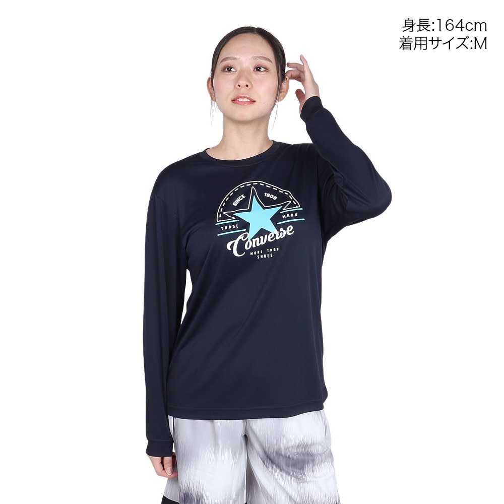 コンバース（CONVERSE）（レディース）バスケットボールウェア ガールズプリント ロングスリーブシャツ CB342352L-2900