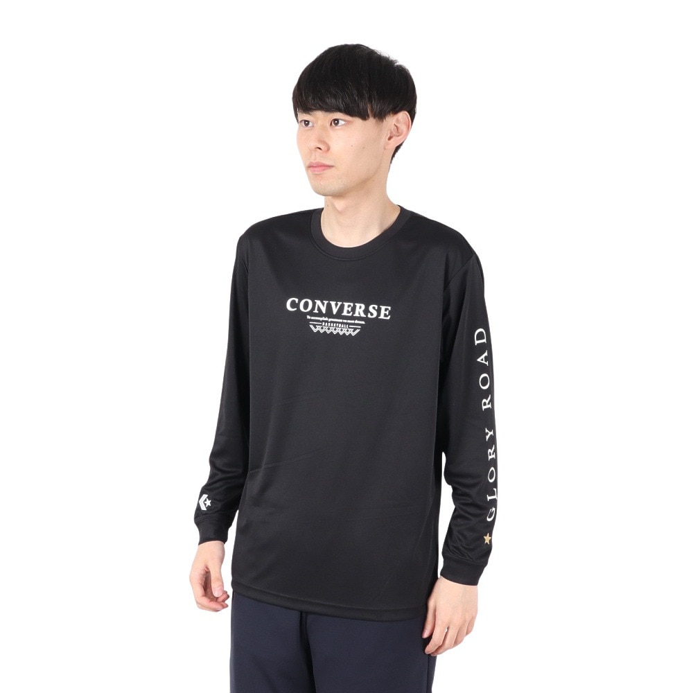 コンバース（CONVERSE）（メンズ）バスケットボールウェア ゴールドシリーズロングスリーブシャツ CBG242353L-1900
