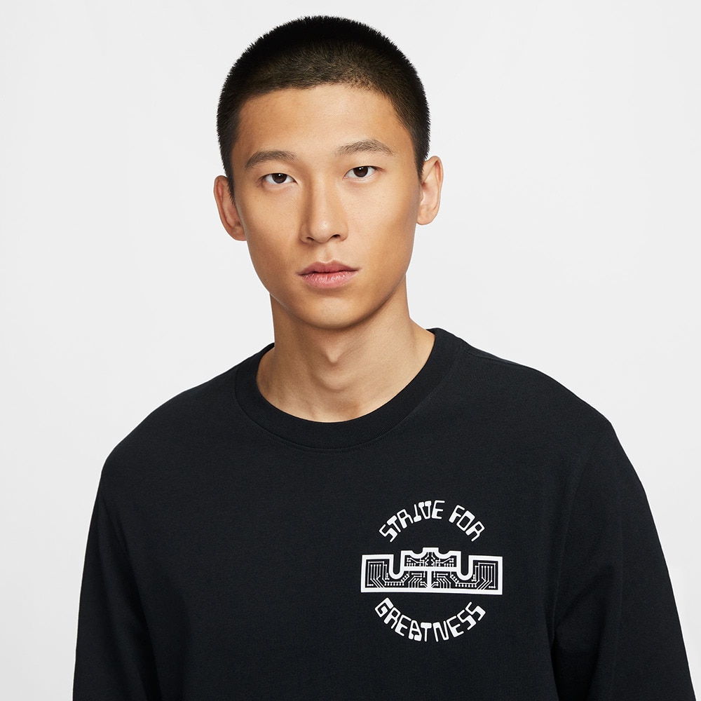 ナイキ（NIKE）（メンズ）バスケットボールウェア レブロン マックス90 ロングスリーブ Tシャツ HF6192-010