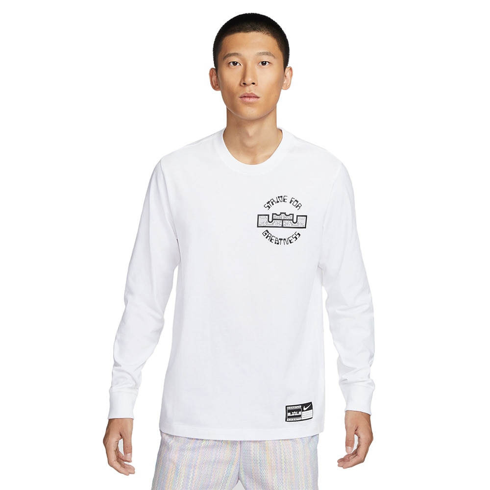ナイキ（NIKE）（メンズ）バスケットボールウェア レブロン マックス90 ロングスリーブ Tシャツ HF6192-100