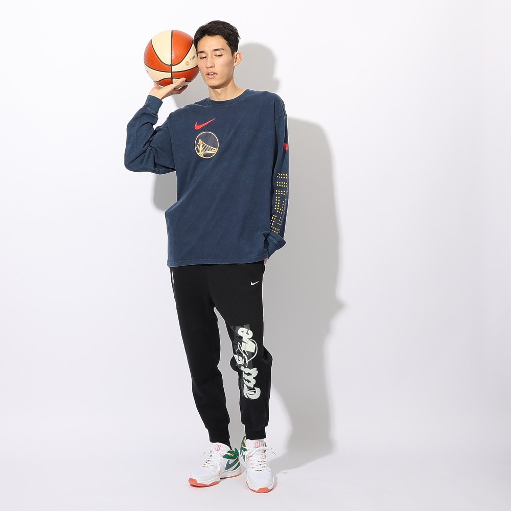 ナイキ（NIKE）（メンズ）バスケットボールウェア 長袖Tシャツ NBA マックス90 ゴールデンステート ウォリアーズ HJ2550-419