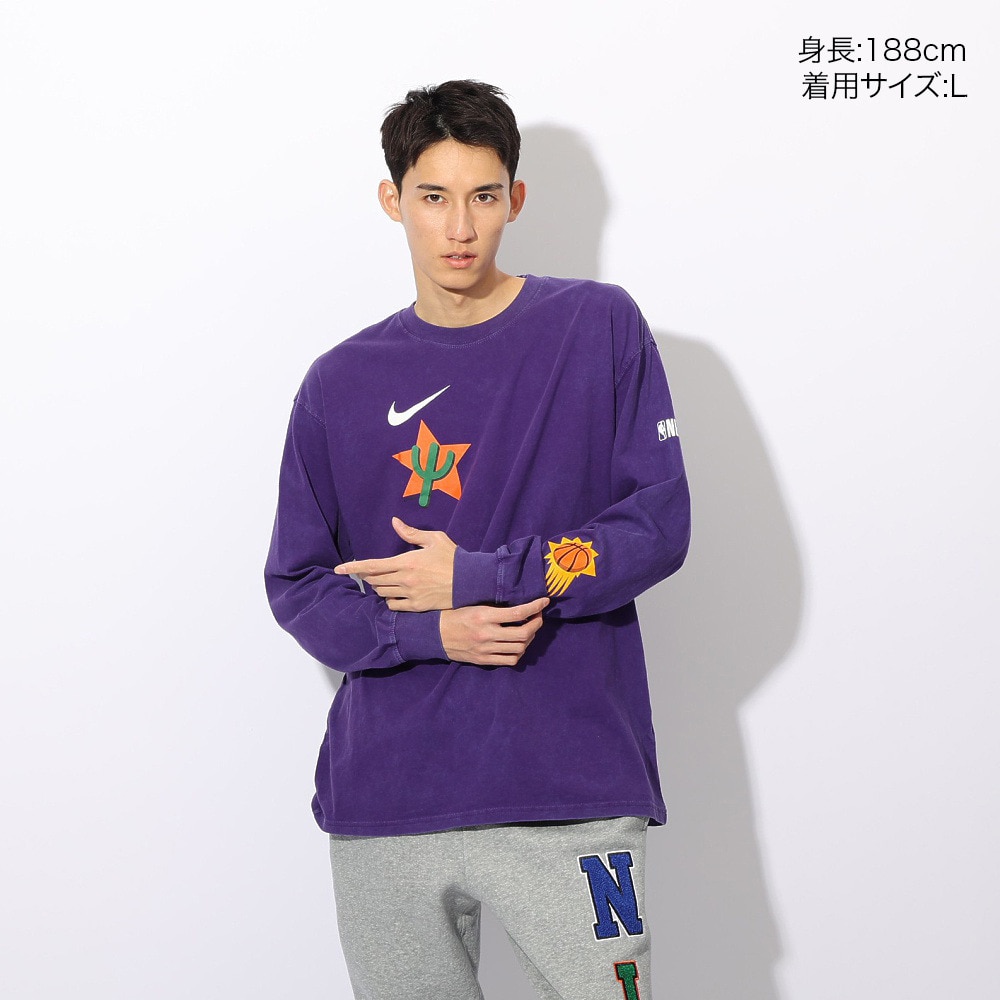 ナイキ（NIKE）（メンズ）バスケットボールウェア NBA 長袖シャツ フェニックス サンズ コートサイド シティ エディション HJ2556-504