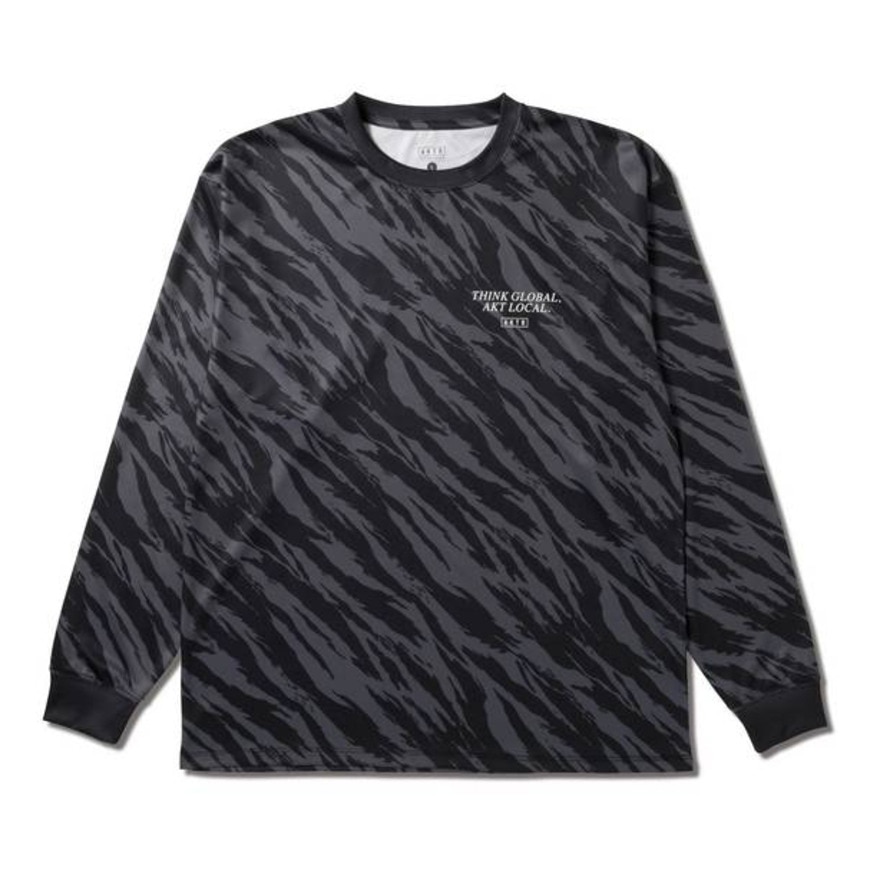 アクター（AKTR）（メンズ）バスケットボールウェア BEAST カモ A.L ルーズ 長袖 SP Tシャツ 224-016005 BK