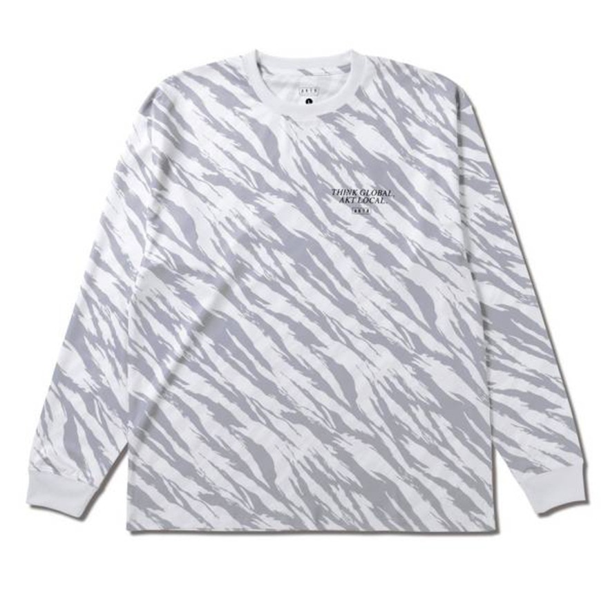 アクター（AKTR）（メンズ）バスケットボールウェア BEAST カモ A.L ルーズ 長袖 SP Tシャツ 224-016005 WH